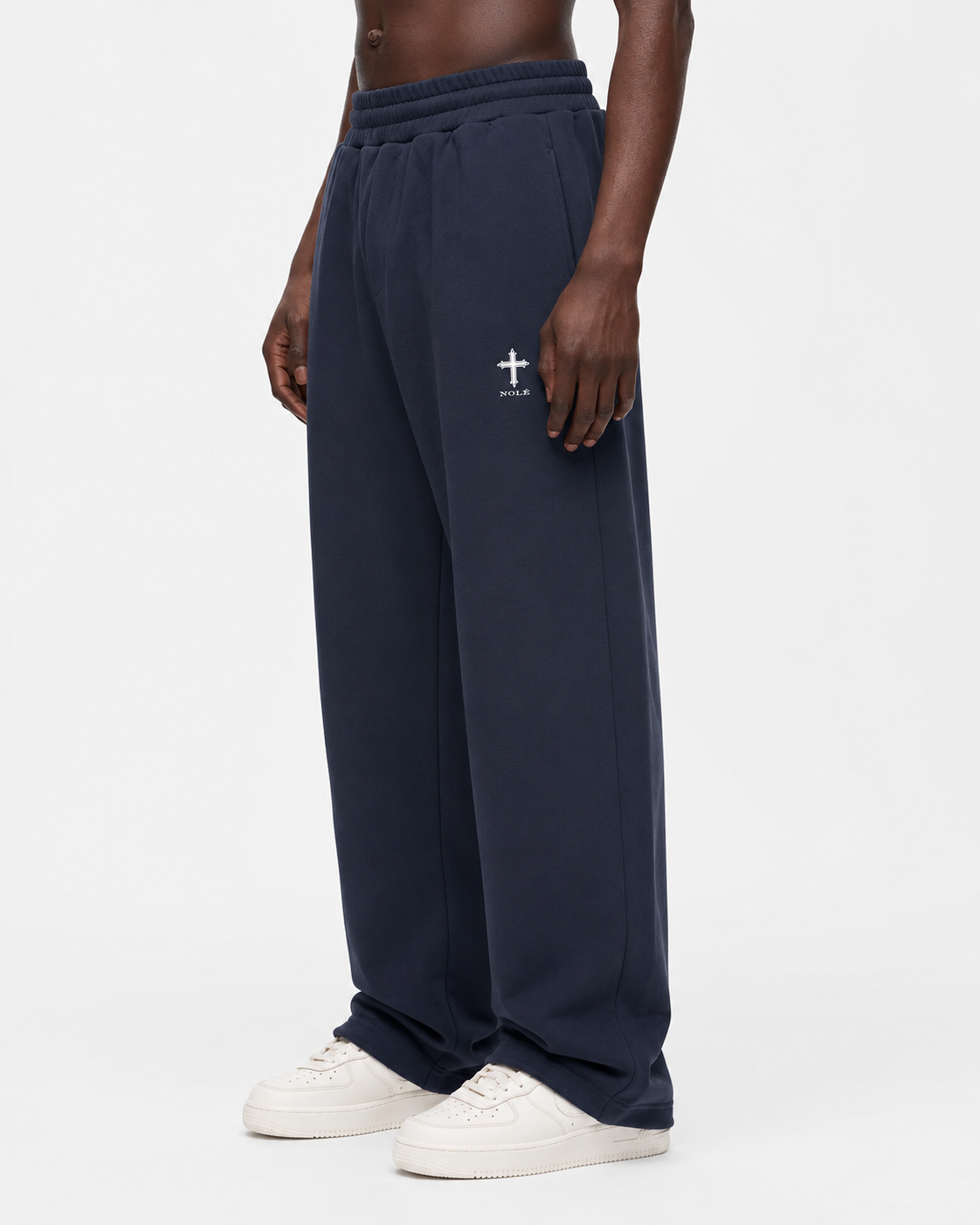 Cross Logo Openleg Jogger – French Navy