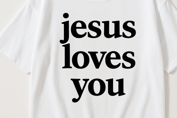 weißes oversized tshirt mit schwrazer aufschrift: