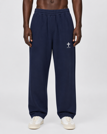 Cross Logo Openleg Jogger – French Navy
